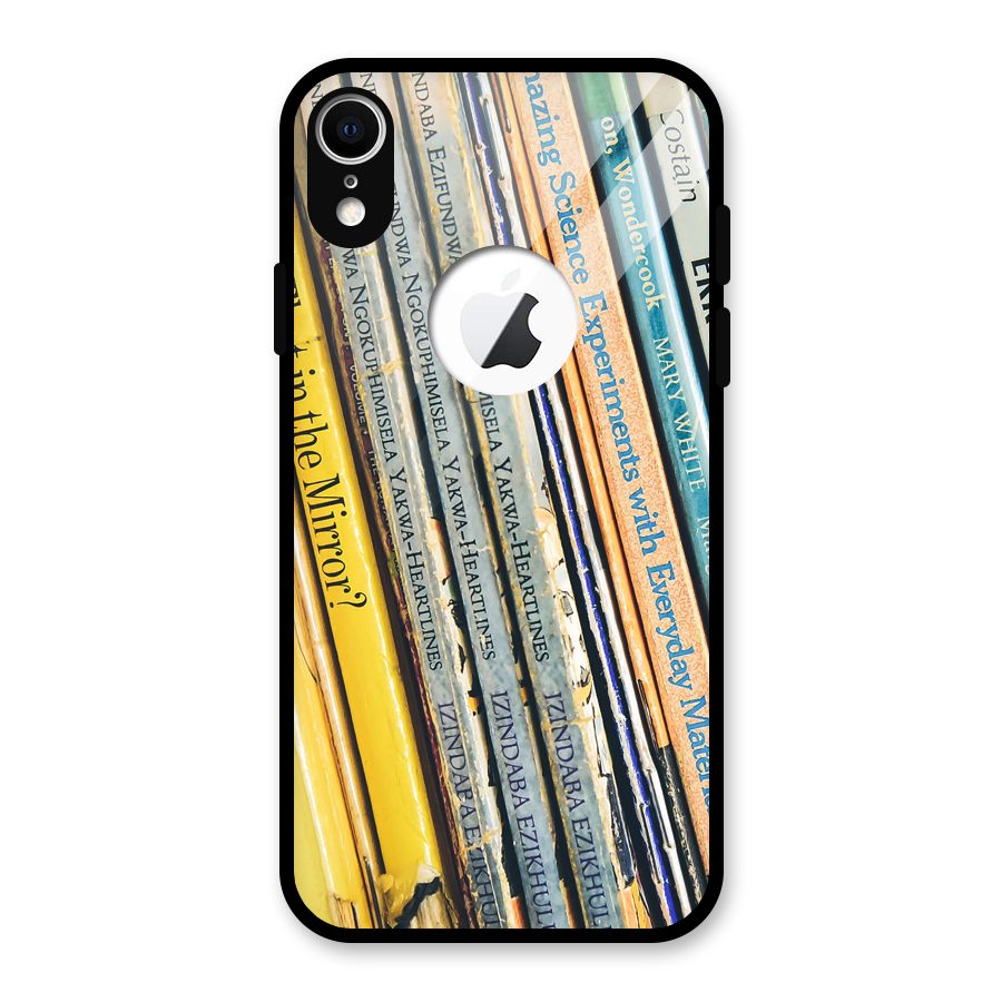 In Love with Books Glass Back Case for iPhone XR Logo Cut