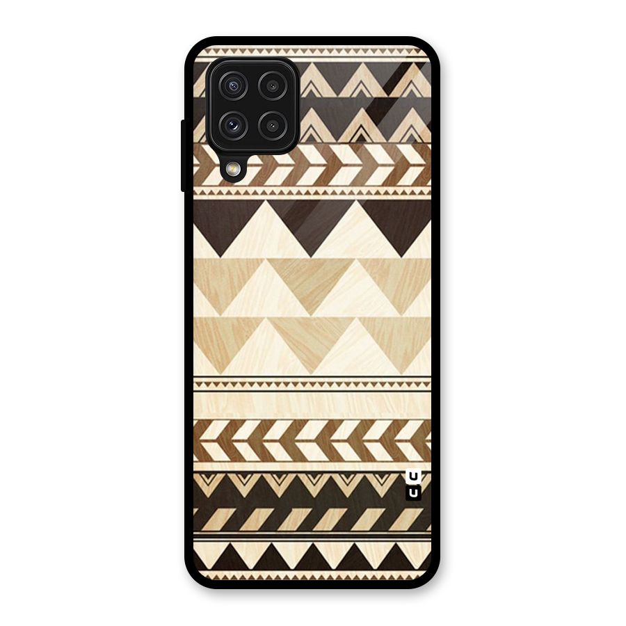 Indie Pattern Work Glass Back Case for Galaxy A22 4G