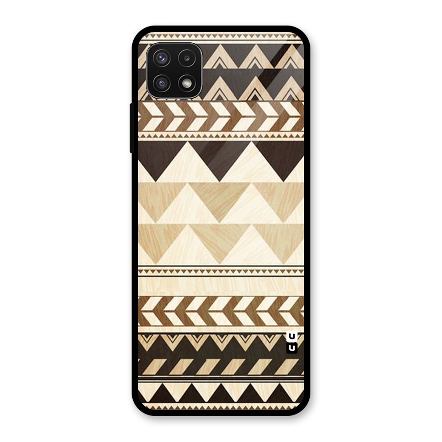 Indie Pattern Work Glass Back Case for Galaxy A22 5G