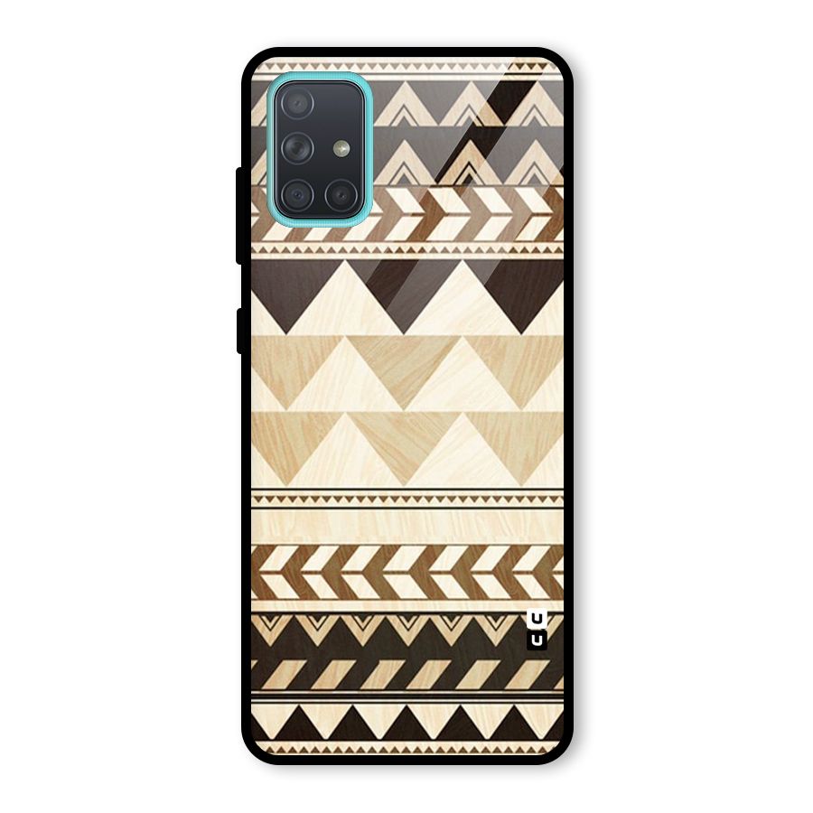 Indie Pattern Work Glass Back Case for Galaxy A71