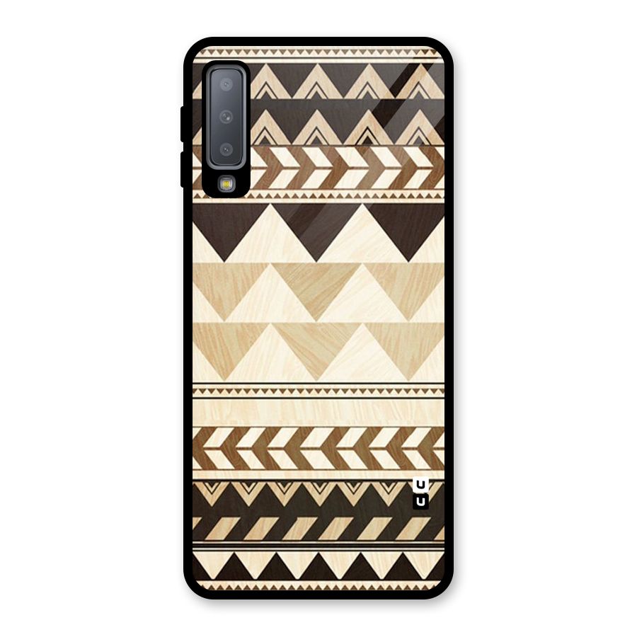 Indie Pattern Work Glass Back Case for Galaxy A7 (2018)