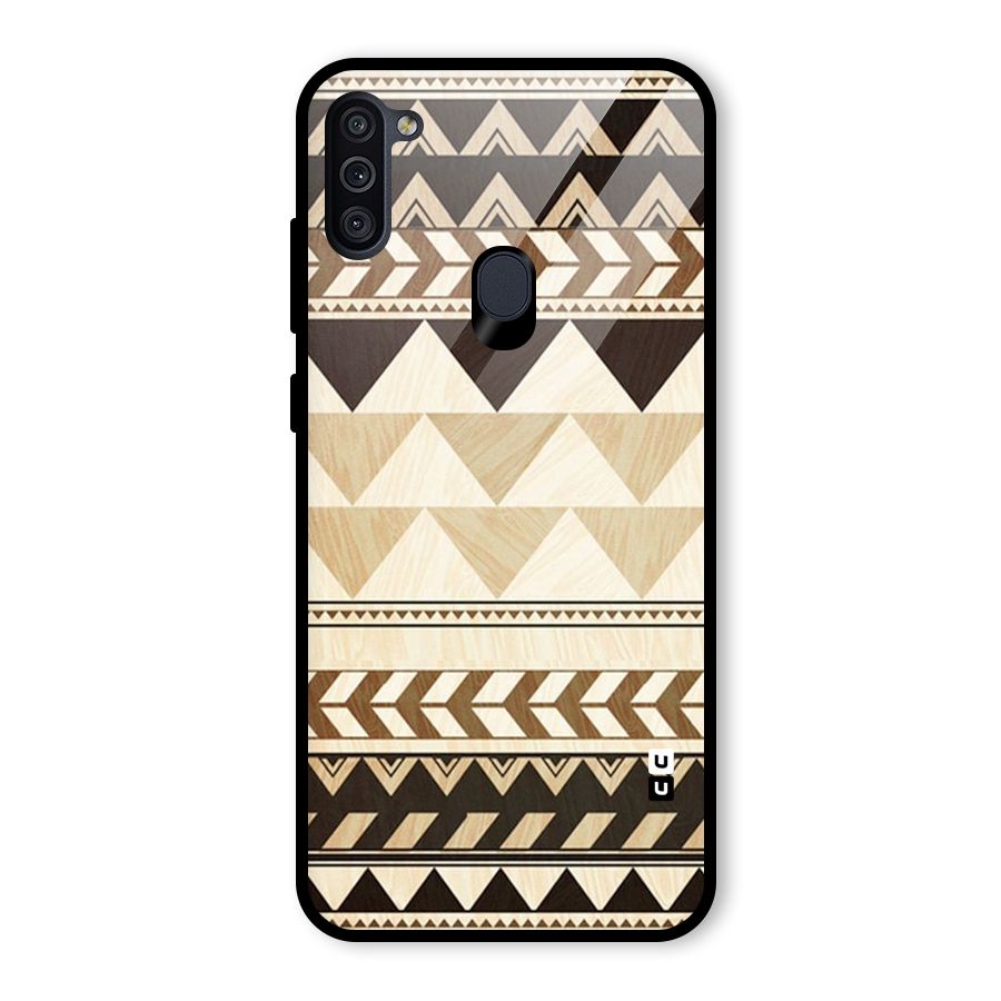 Indie Pattern Work Glass Back Case for Galaxy M11