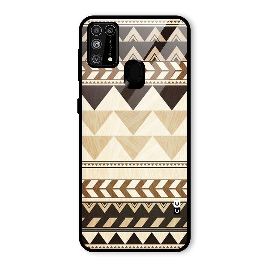 Indie Pattern Work Glass Back Case for Galaxy M31
