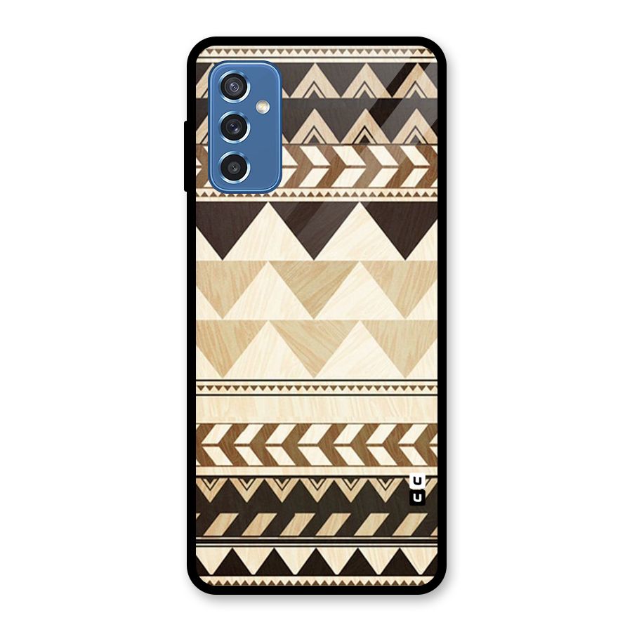 Indie Pattern Work Glass Back Case for Galaxy M52 5G