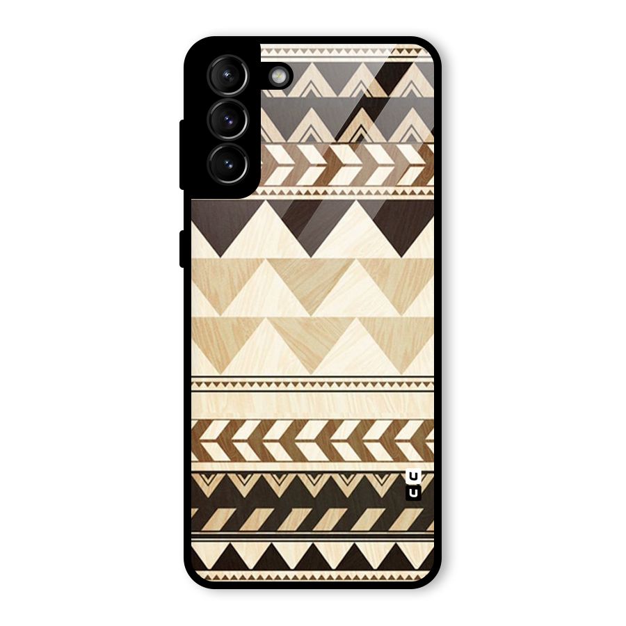 Indie Pattern Work Glass Back Case for Galaxy S21 Plus