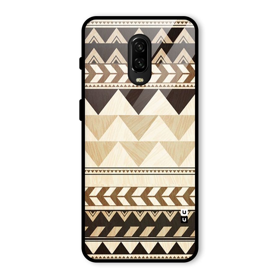 Indie Pattern Work Glass Back Case for OnePlus 6T