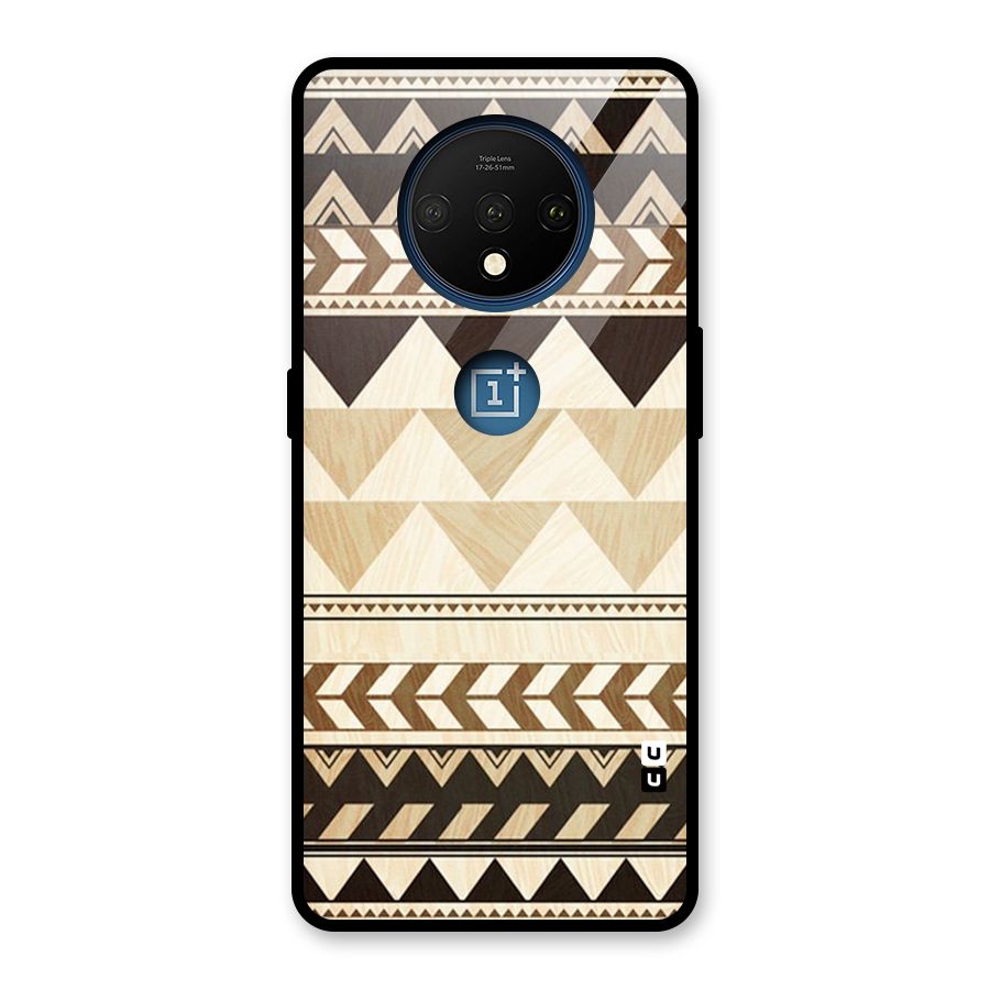 Indie Pattern Work Glass Back Case for OnePlus 7T