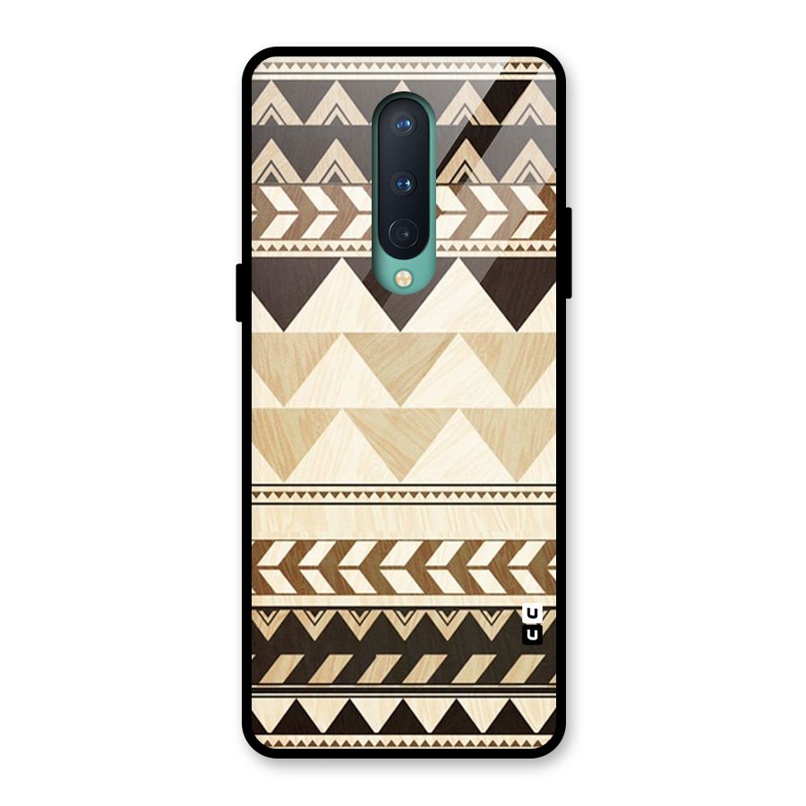 Indie Pattern Work Glass Back Case for OnePlus 8