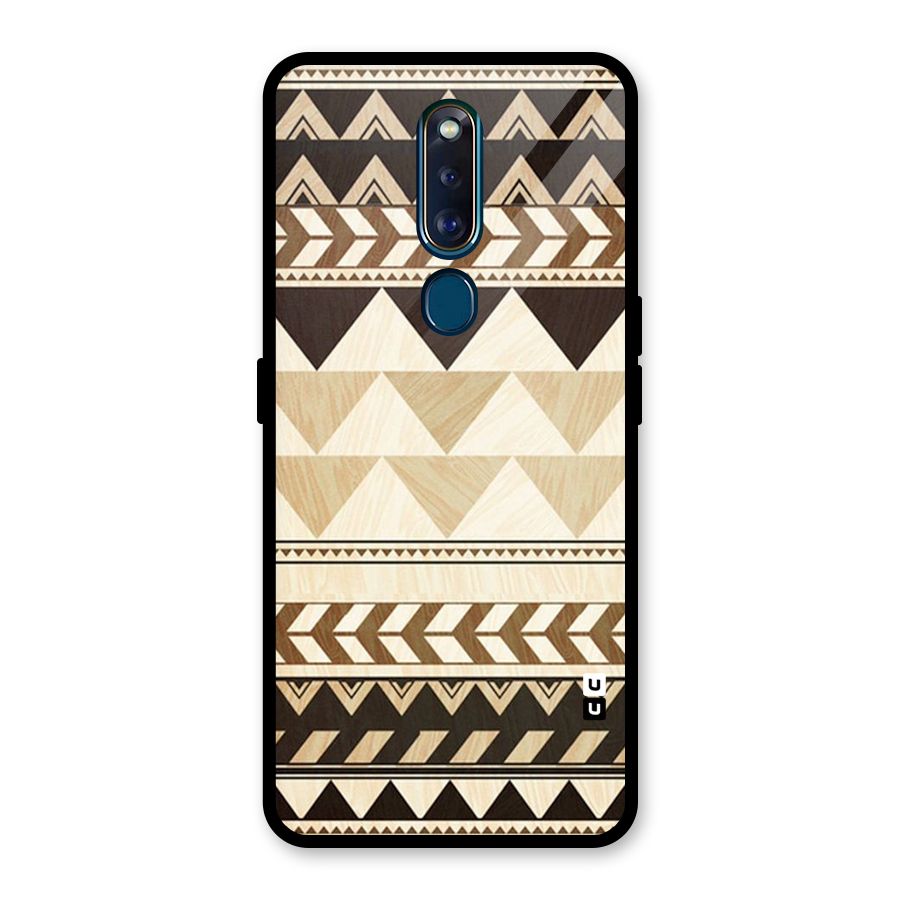 Indie Pattern Work Glass Back Case for Oppo F11 Pro