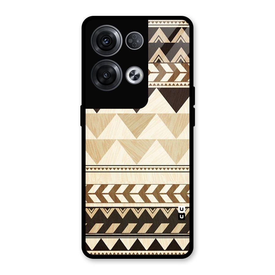 Indie Pattern Work Glass Back Case for Oppo Reno8 Pro 5G