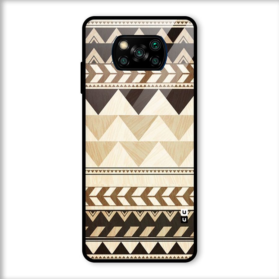 Indie Pattern Work Glass Back Case for Poco X3