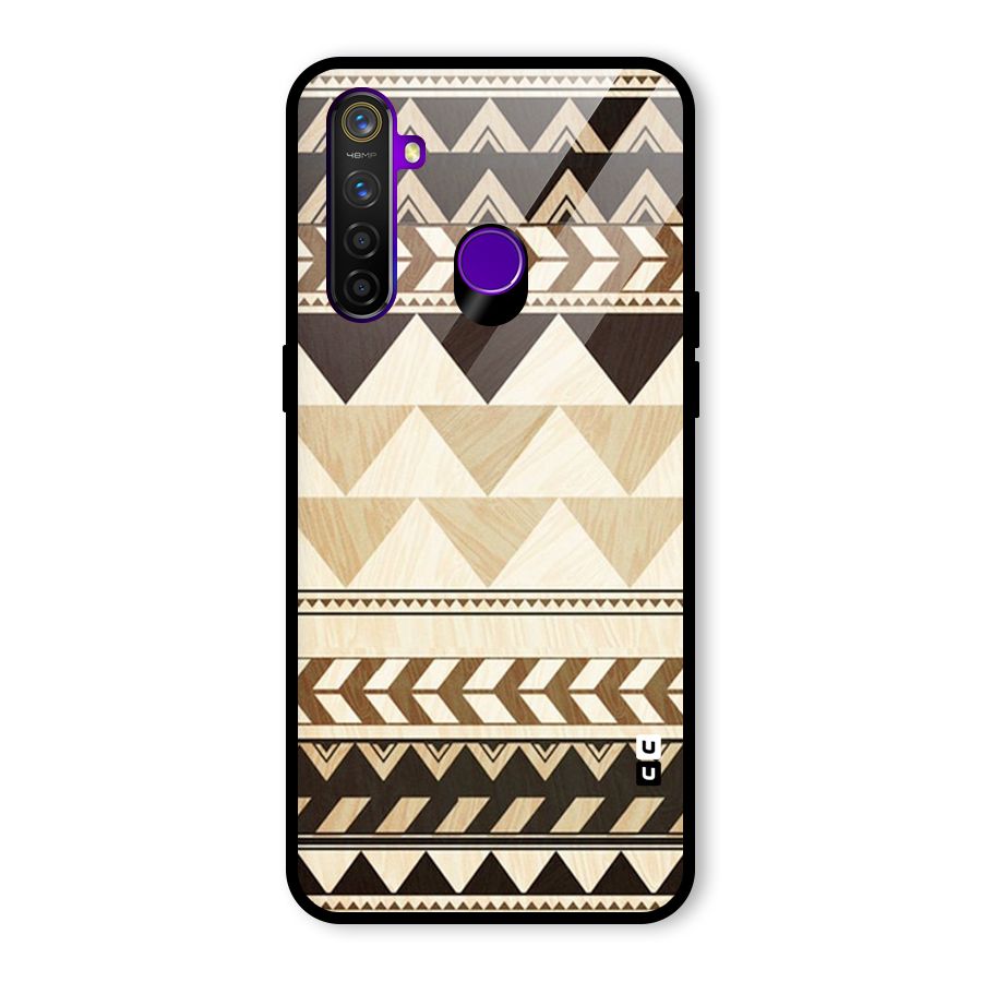 Indie Pattern Work Glass Back Case for Realme 5 Pro