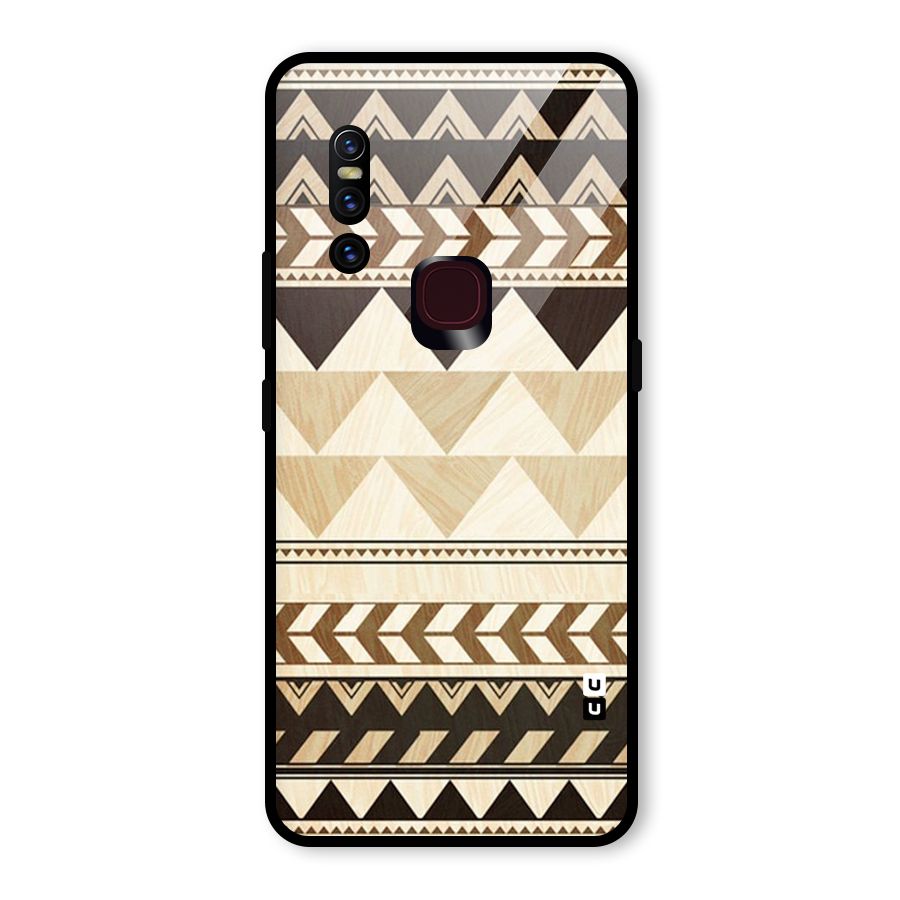 Indie Pattern Work Glass Back Case for Vivo V15