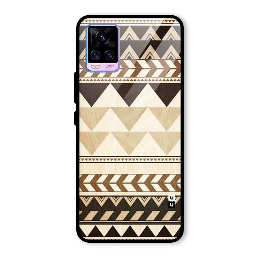 Indie Pattern Work Glass Back Case for Vivo V20 Pro