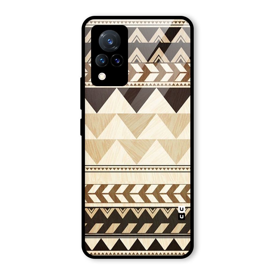 Indie Pattern Work Glass Back Case for Vivo V21 5G