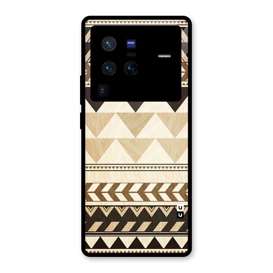 Indie Pattern Work Glass Back Case for Vivo X80 Pro