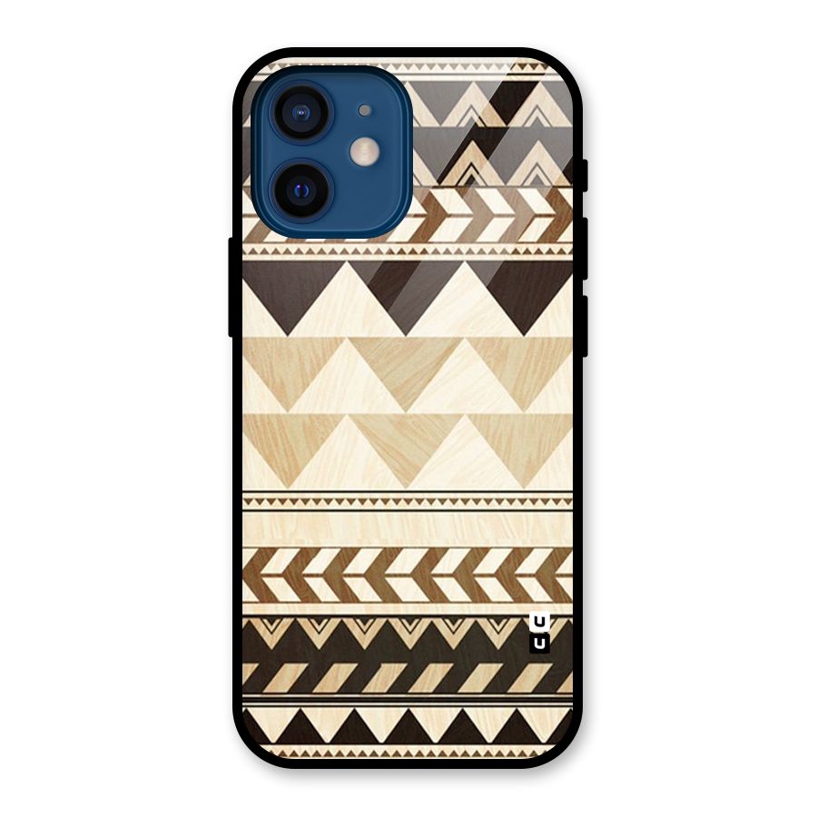Indie Pattern Work Glass Back Case for iPhone 12 Mini
