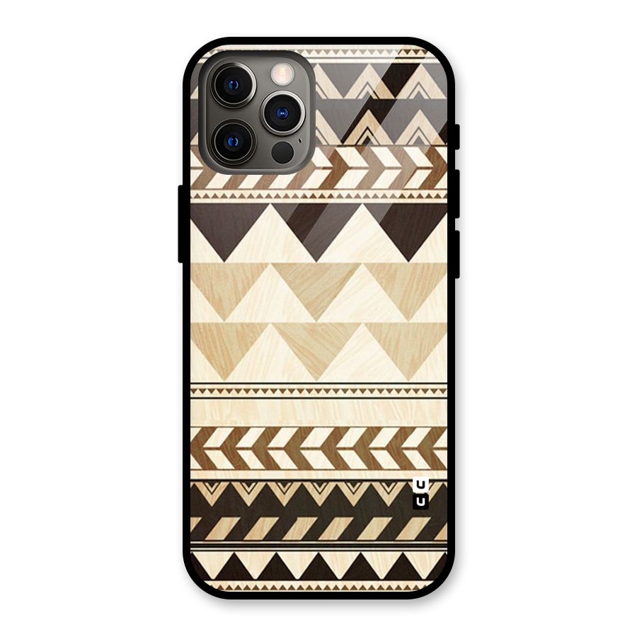 Indie Pattern Work Glass Back Case for iPhone 12 Pro
