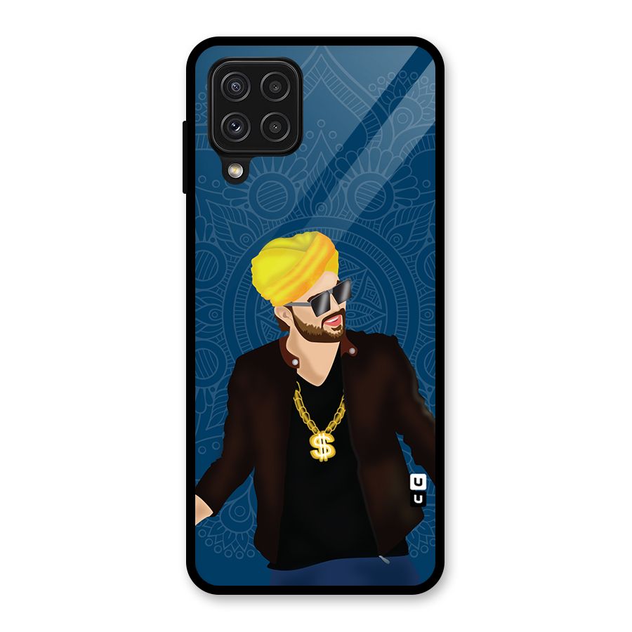 Indie Pop Illustration Glass Back Case for Galaxy A22 4G