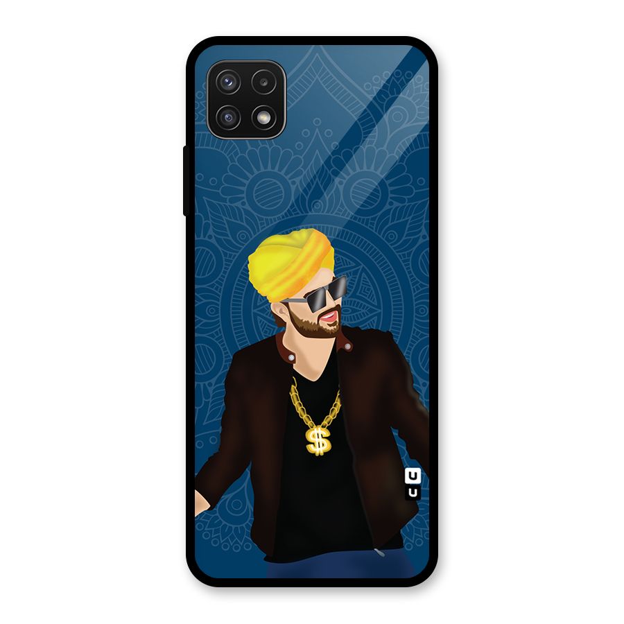 Indie Pop Illustration Glass Back Case for Galaxy A22 5G