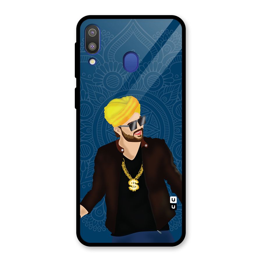 Indie Pop Illustration Glass Back Case for Galaxy M20
