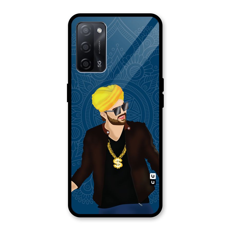 Indie Pop Illustration Glass Back Case for Oppo A53s 5G