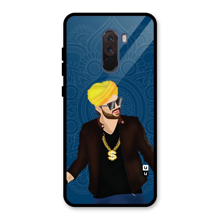 Indie Pop Illustration Glass Back Case for Poco F1