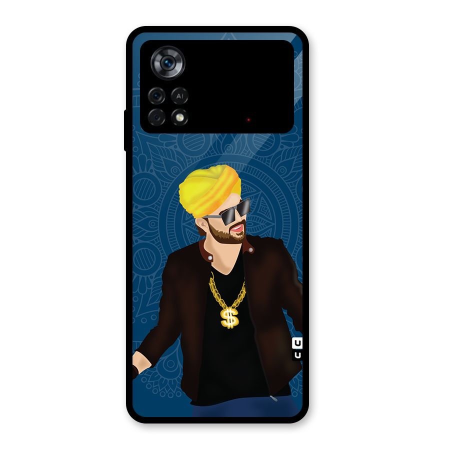 Indie Pop Illustration Glass Back Case for Poco X4 Pro 5G