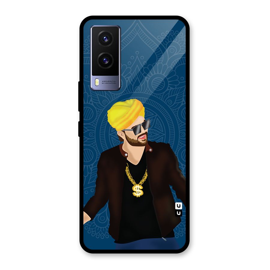 Indie Pop Illustration Glass Back Case for Vivo V21e 5G