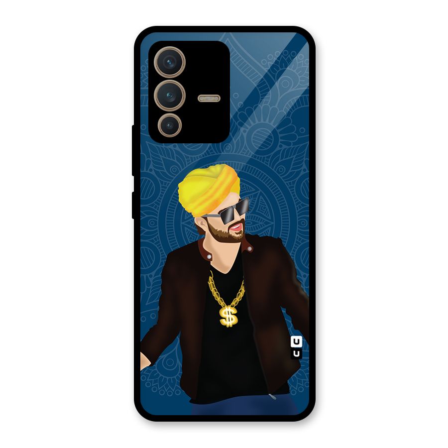 Indie Pop Illustration Glass Back Case for Vivo V23 5G