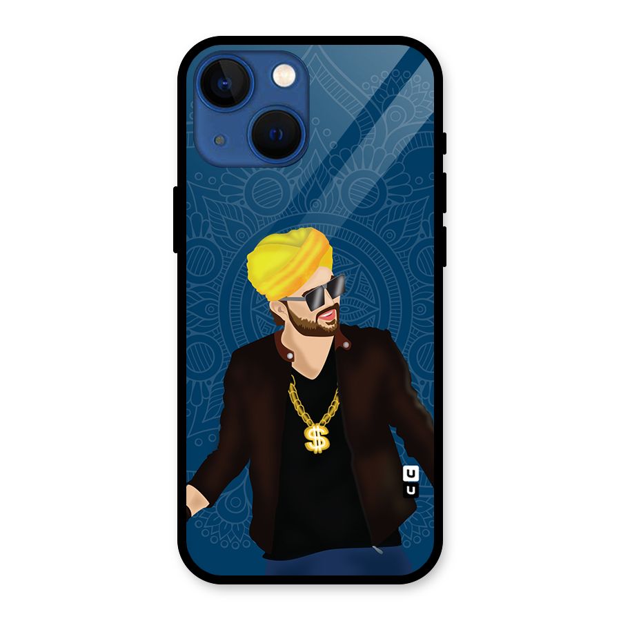 Indie Pop Illustration Glass Back Case for iPhone 13 Mini