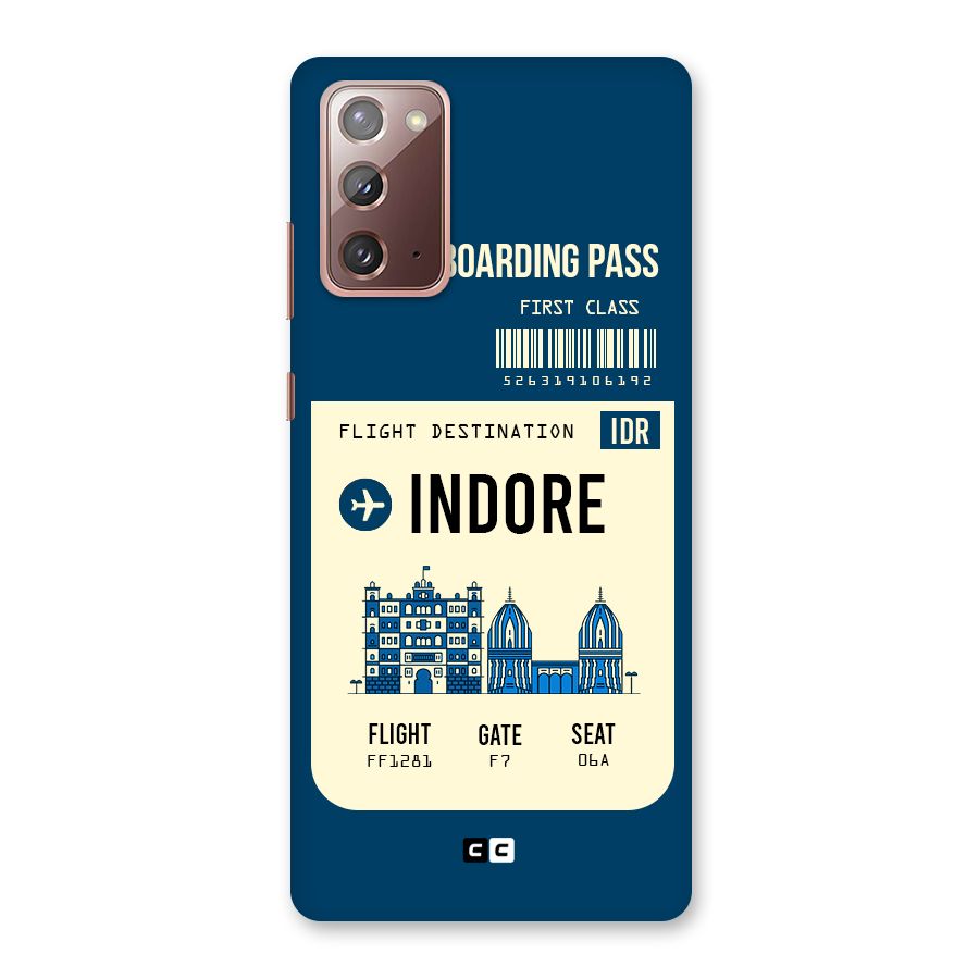 Indore Boarding Pass Back Case for Galaxy Note 20