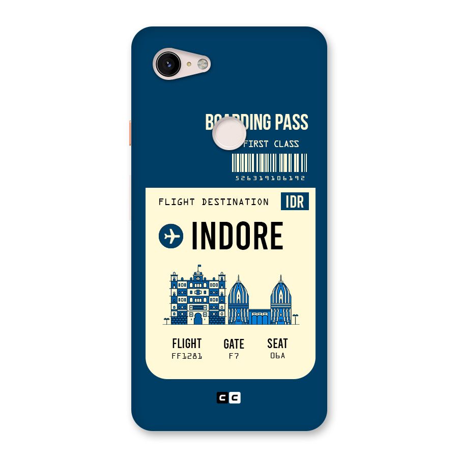 Indore Boarding Pass Back Case for Google Pixel 3 XL