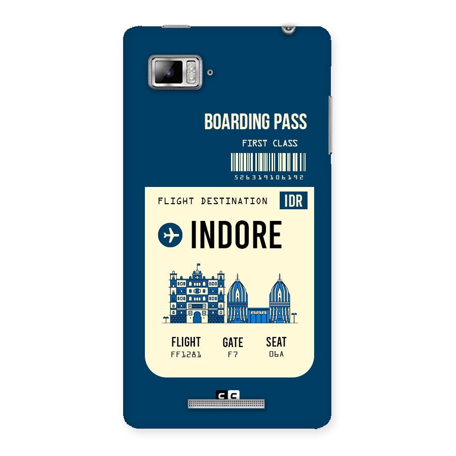 Indore Boarding Pass Back Case for Lenovo Vibe Z K910