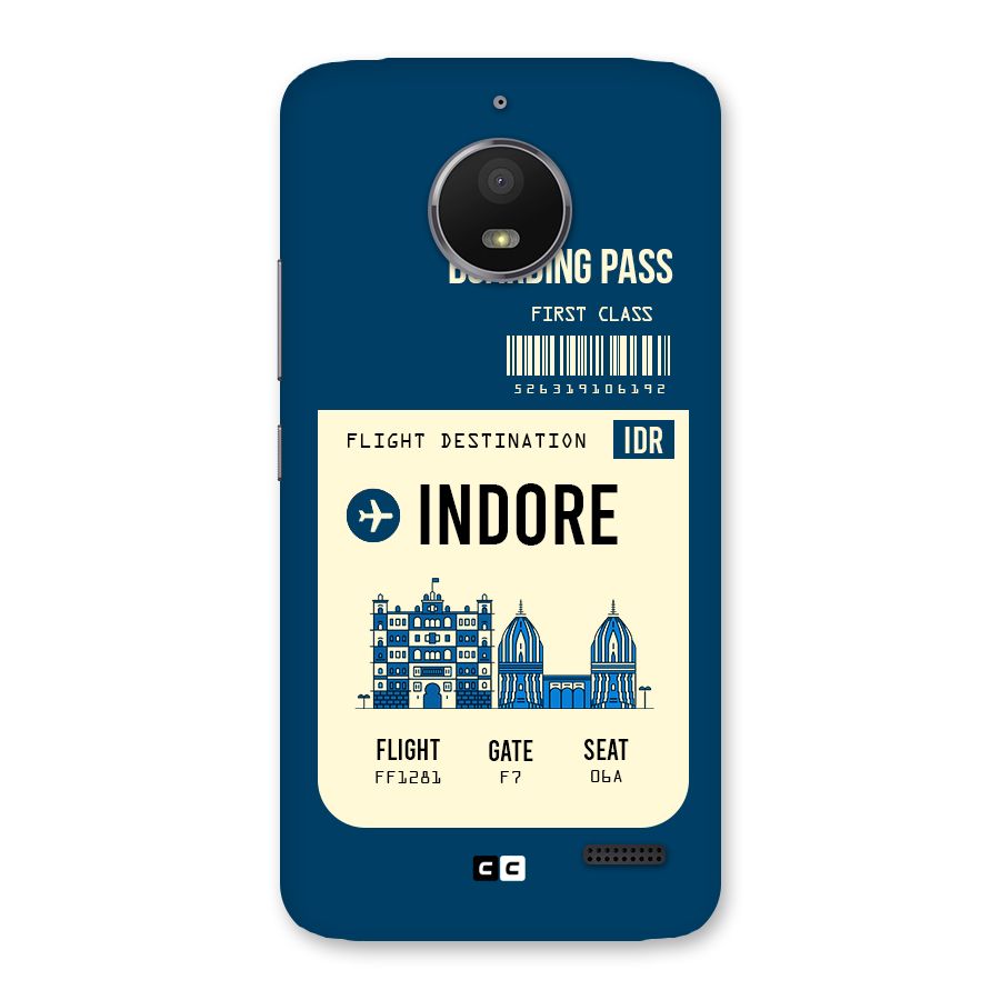 Indore Boarding Pass Back Case for Moto E4