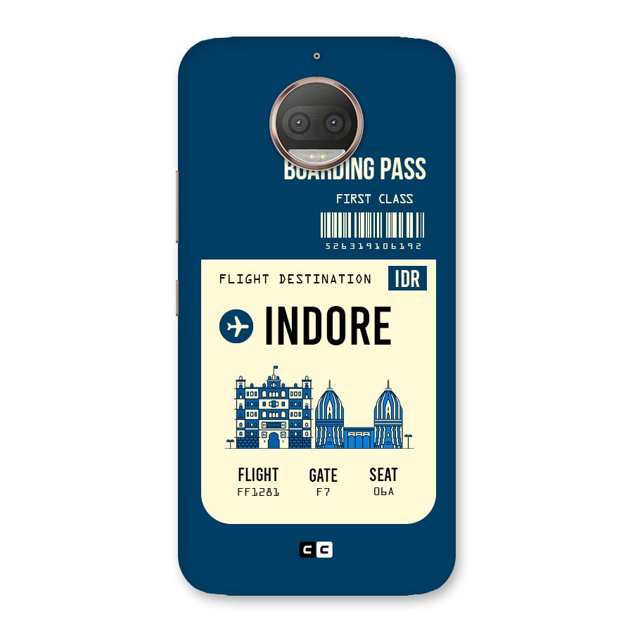 Indore Boarding Pass Back Case for Moto G5s Plus