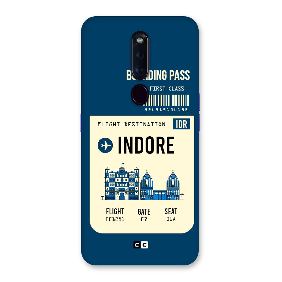 Indore Boarding Pass Back Case for Oppo F11 Pro
