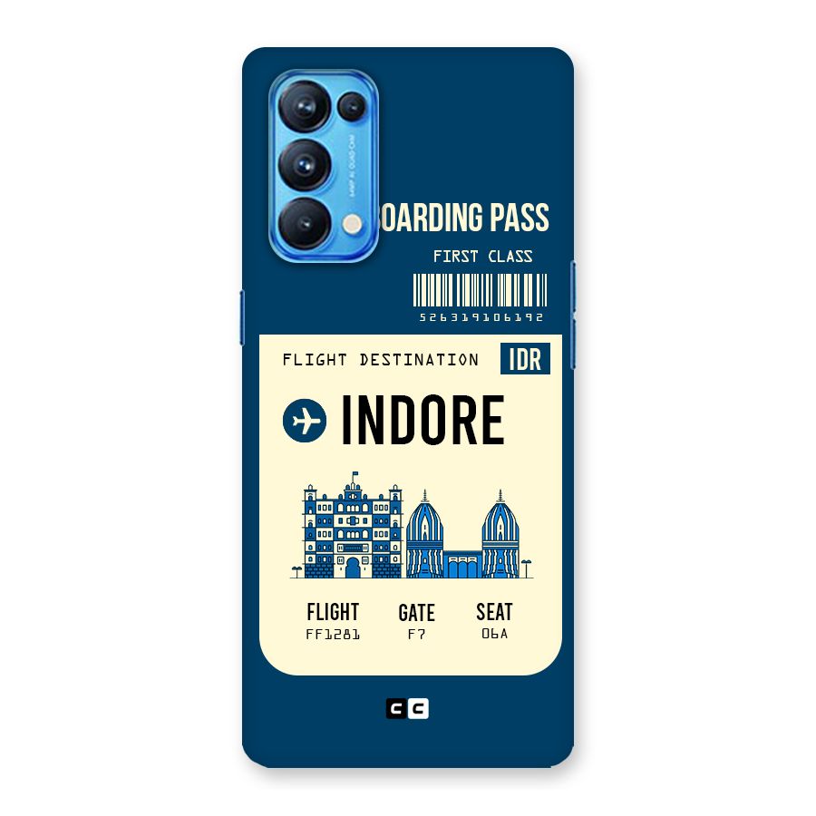 Indore Boarding Pass Back Case for Oppo Reno5 Pro 5G