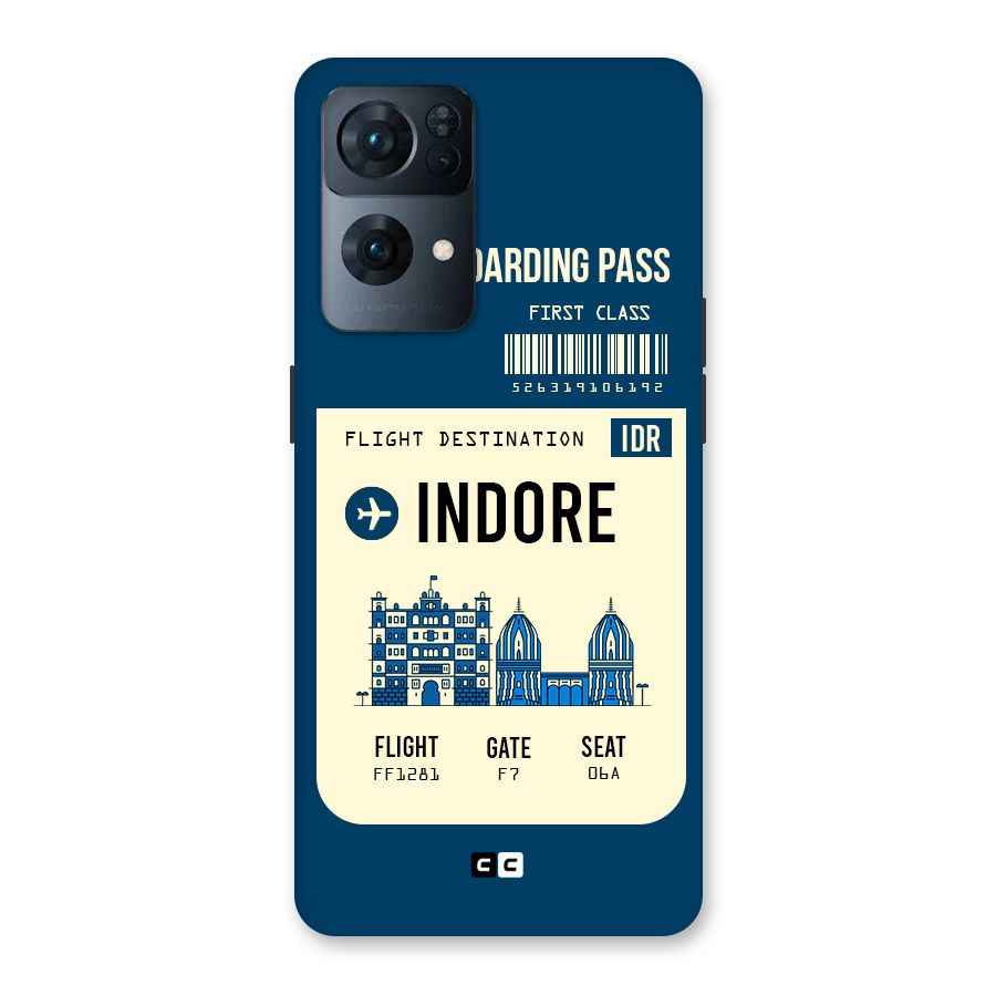 Indore Boarding Pass Back Case for Oppo Reno7 Pro 5G