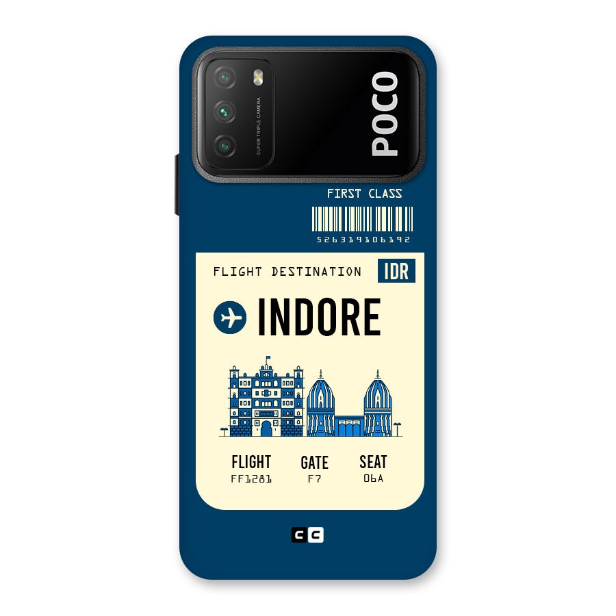 Indore Boarding Pass Back Case for Poco M3