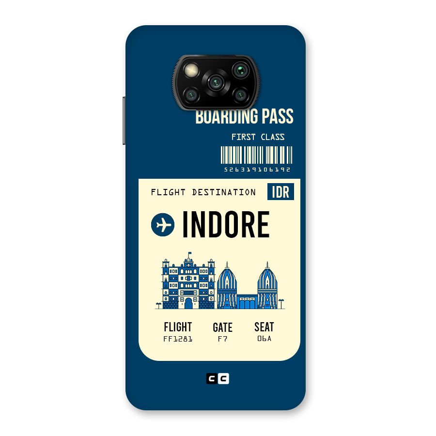 Indore Boarding Pass Back Case for Poco X3