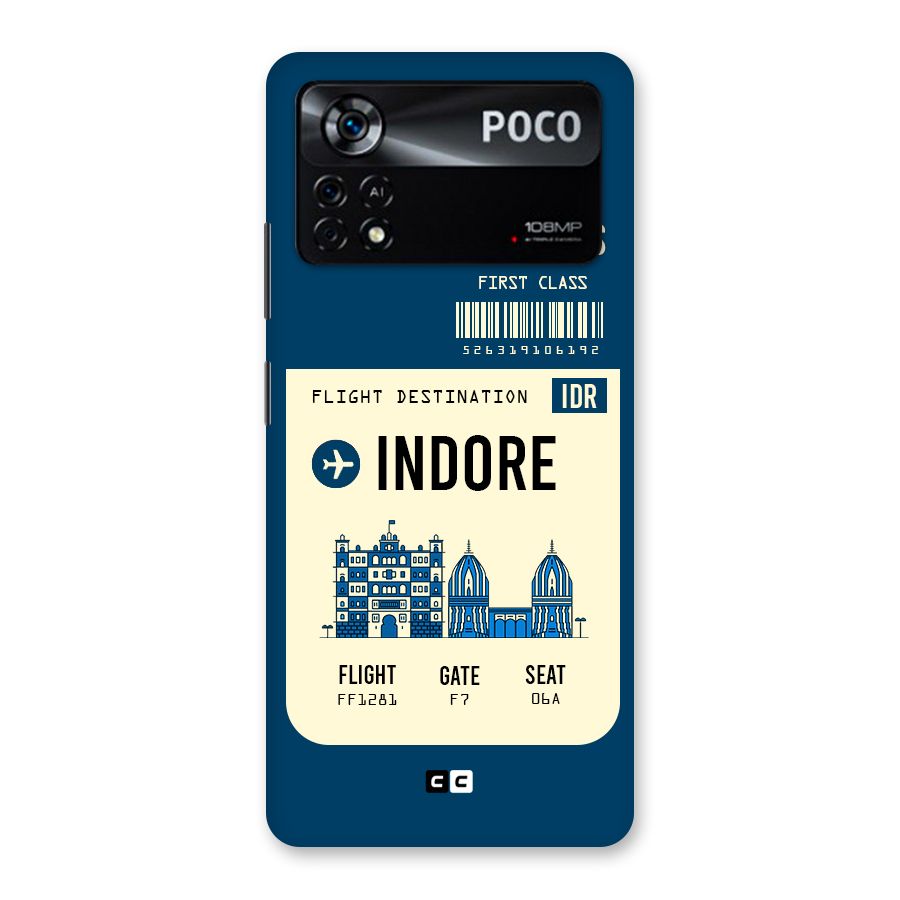 Indore Boarding Pass Back Case for Poco X4 Pro 5G