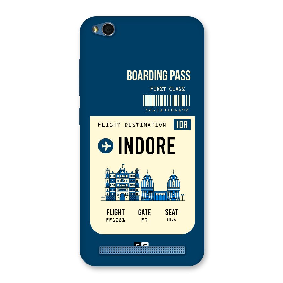 Indore Boarding Pass Back Case for Redmi 5A
