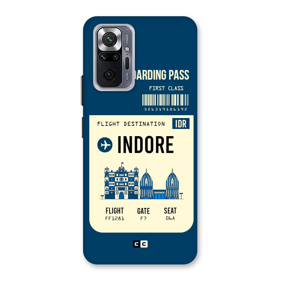 Indore Boarding Pass Back Case for Redmi Note 10 Pro