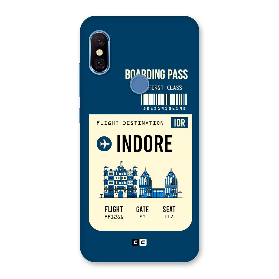 Indore Boarding Pass Back Case for Redmi Note 6 Pro