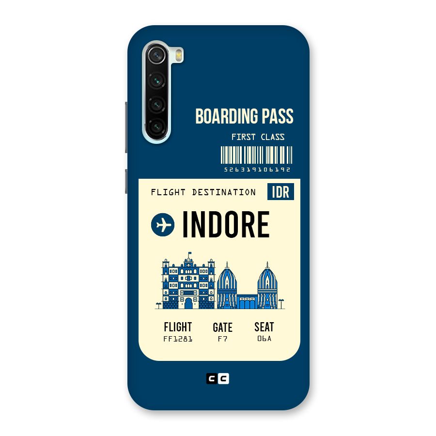 Indore Boarding Pass Back Case for Redmi Note 8
