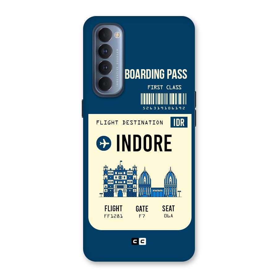 Indore Boarding Pass Back Case for Reno4 Pro