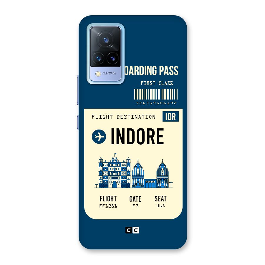 Indore Boarding Pass Back Case for Vivo V21 5G