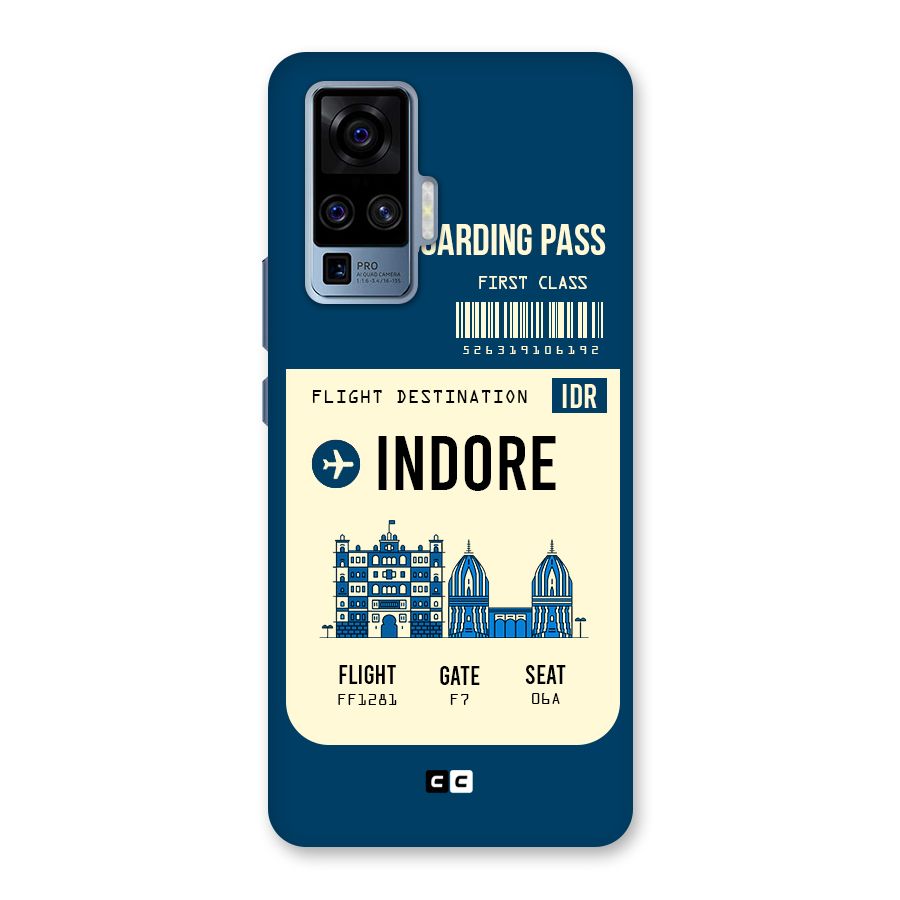 Indore Boarding Pass Back Case for Vivo X50 Pro