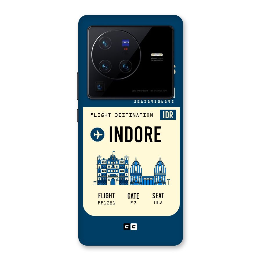 Indore Boarding Pass Back Case for Vivo X80 Pro